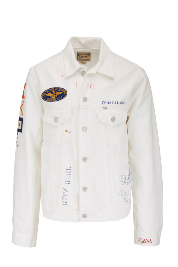 Polo Ralph Lauren - White Embellish Denim Trucker Jacket