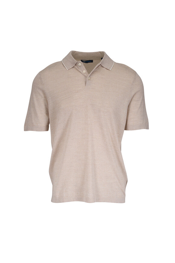 Patrick Assaraf Mushroom Tipped Polo Sweater