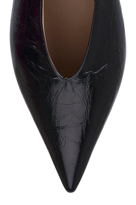 Le Monde Béryl Babouche Black Naplack Leather Pump, 35mm - view 5