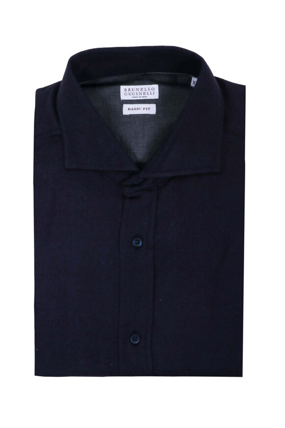 Brunello Cucinelli - Blue Paisley Sportshirt | Mitchell Stores