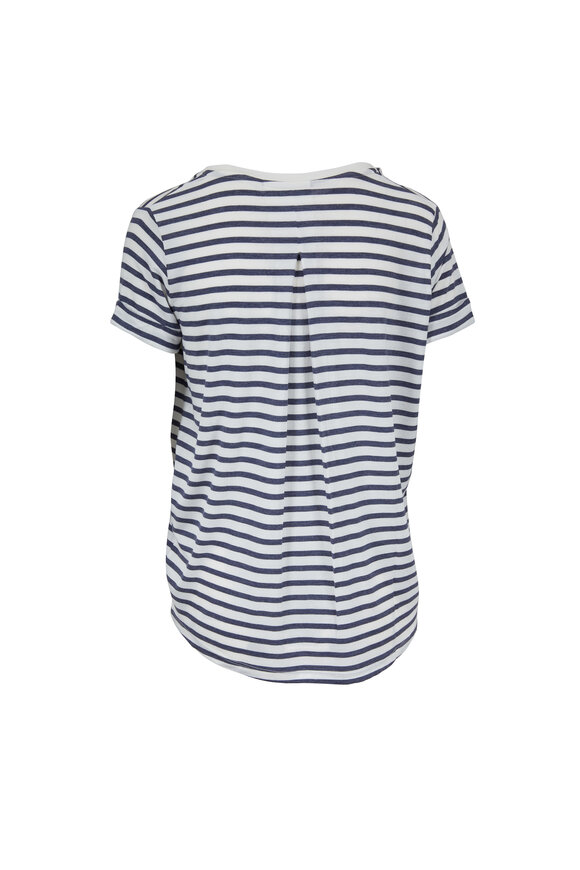 Majestic - Blue & White Striped Superwashed Deluxe T-Shirt