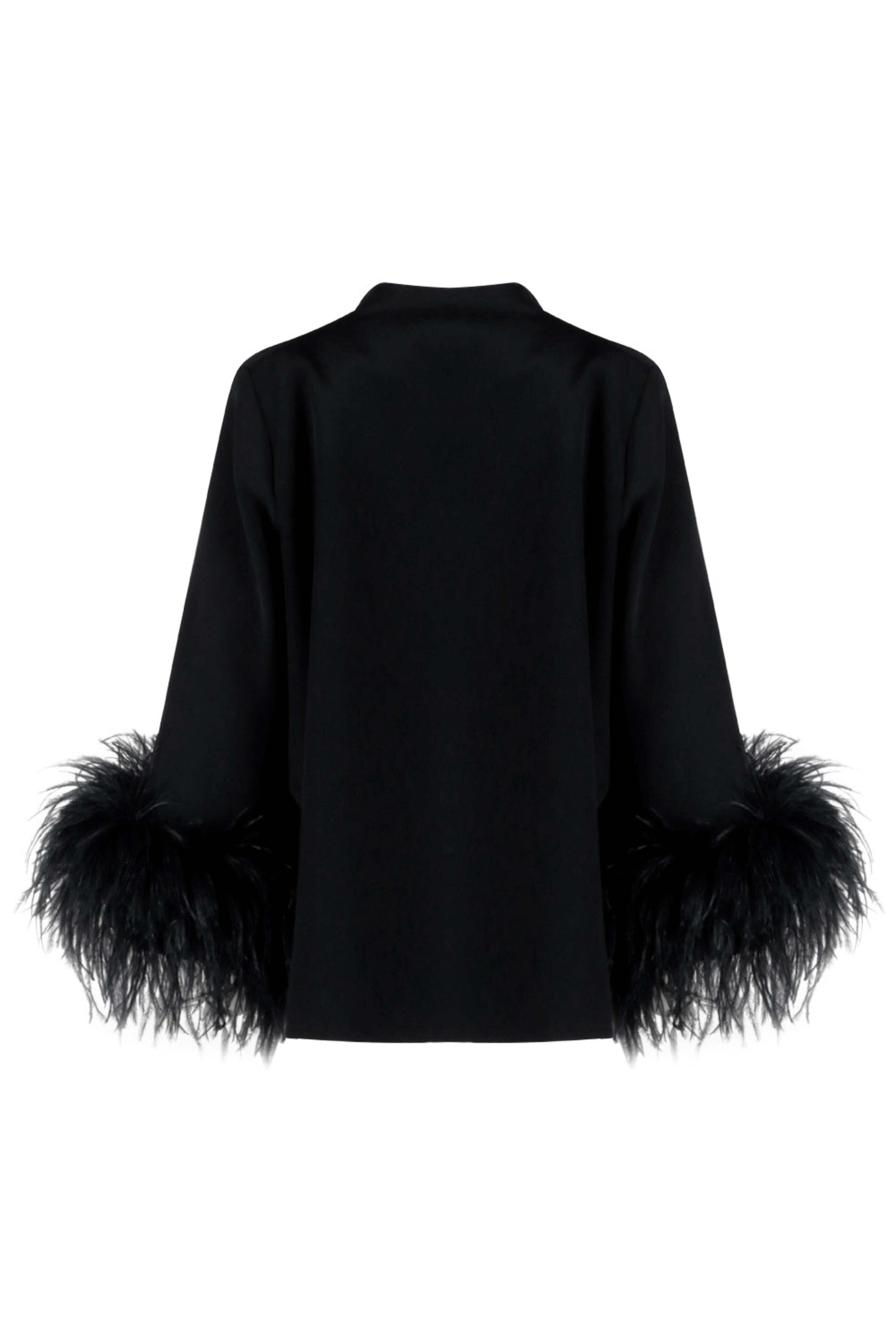 Catherine Regehr - Black Feather Sleeve Wing Jacket