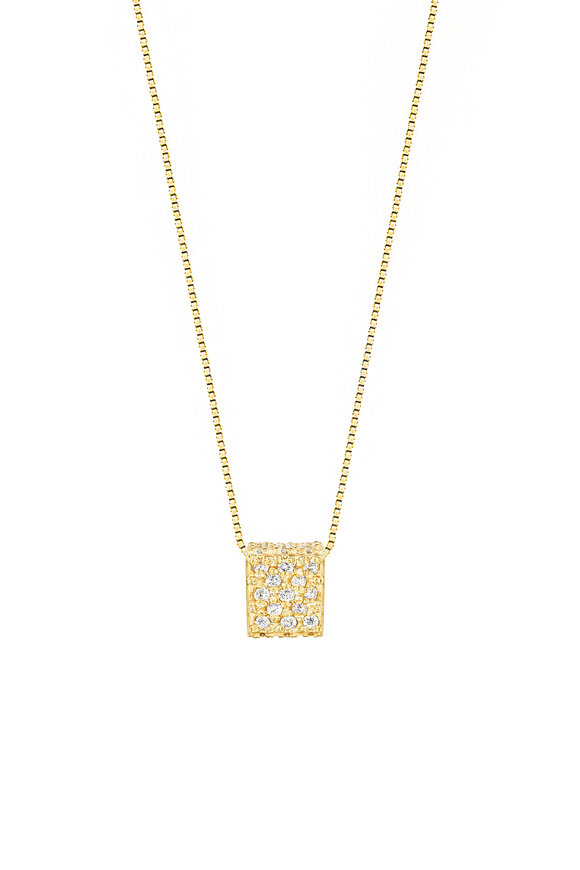 Carolina Neves Diamond Dice Pendant Necklace