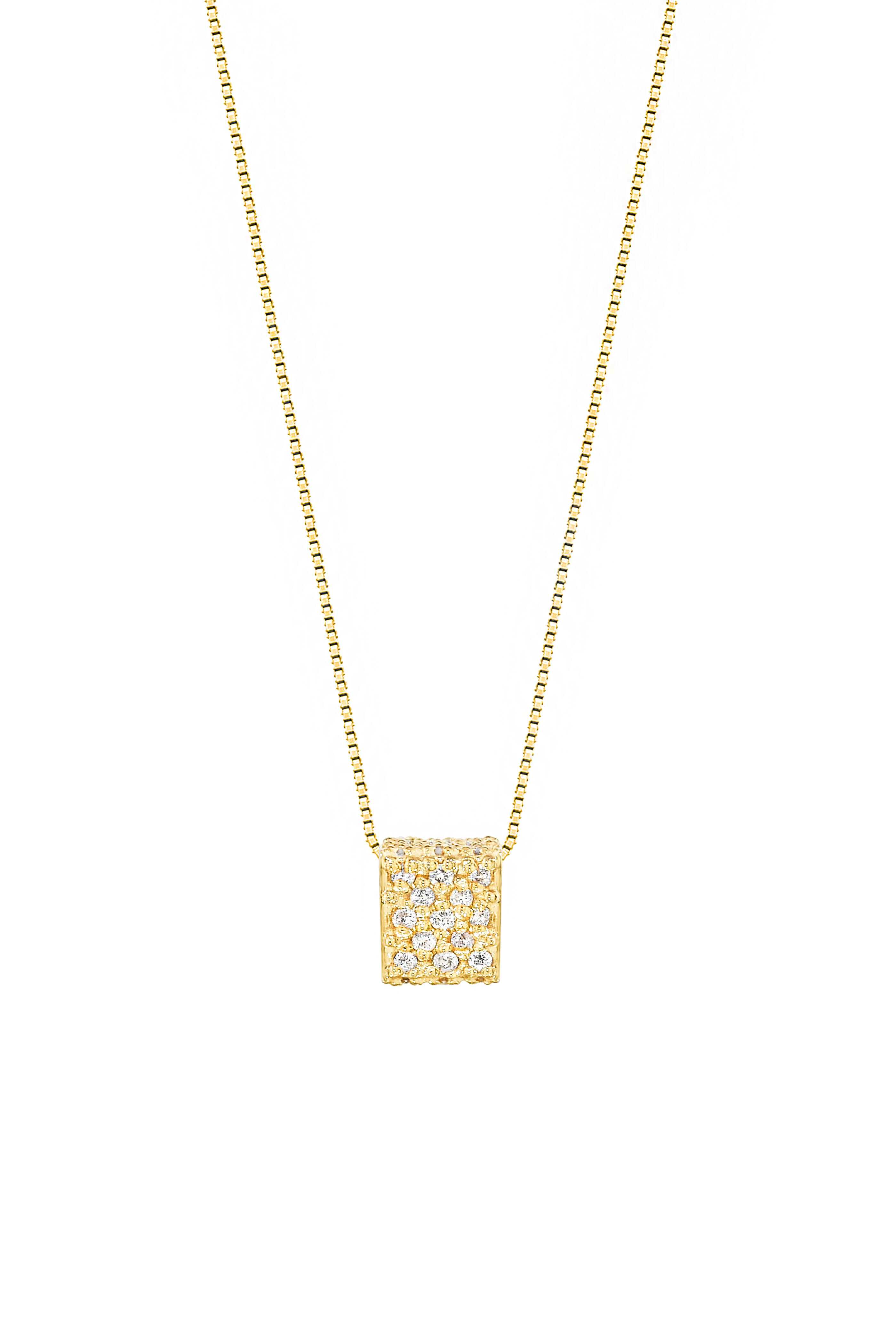 Carolina Neves - Diamond Dice Pendant Necklace