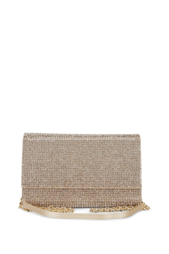 Judith Leiber Couture Fizzy Champagne Crystal Chain Clutch