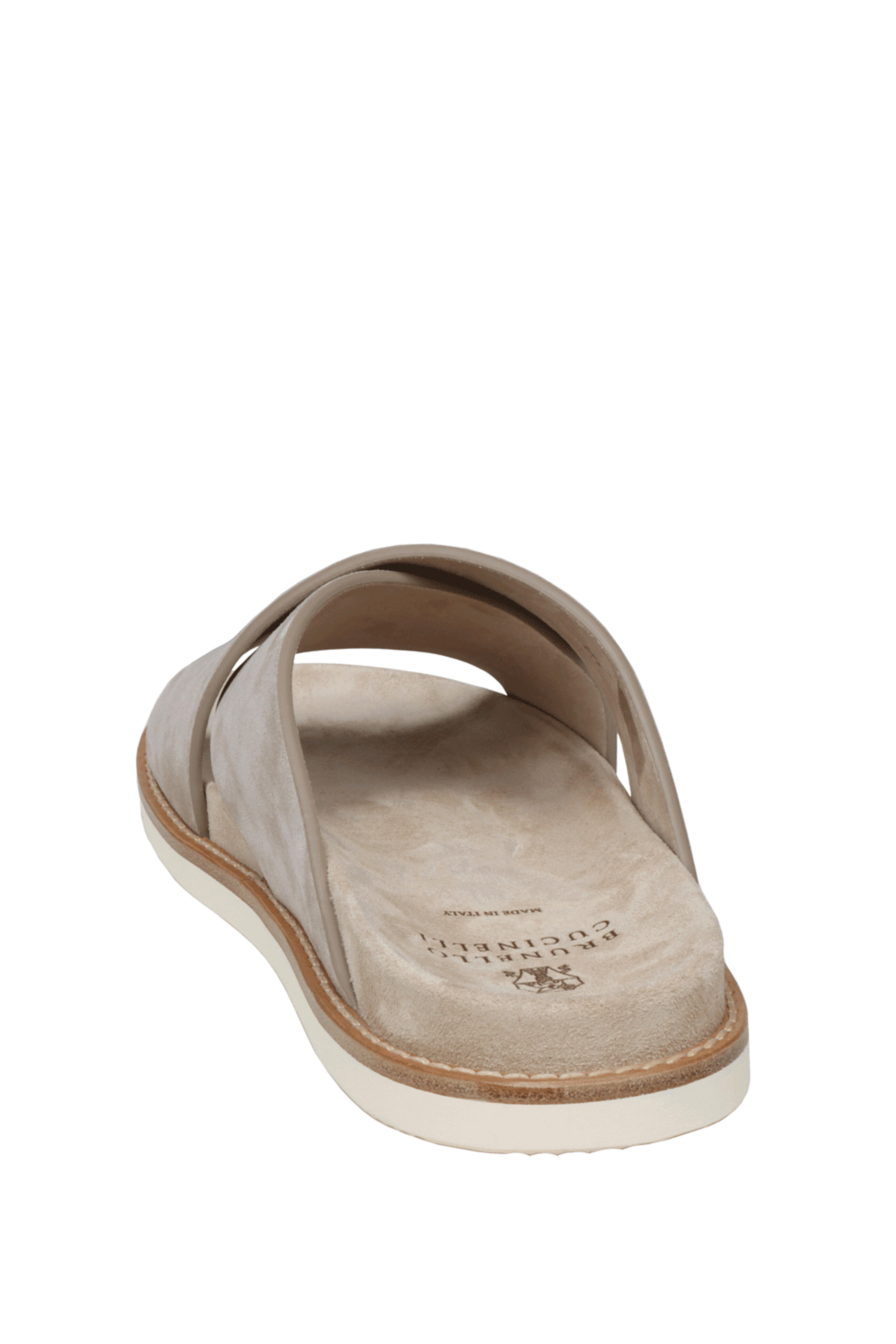 Brunello Cucinelli - Suede Crossover Strap Sandals in