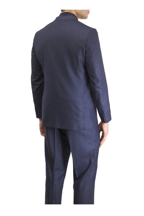 Zegna Dark Blue Centoventimila Wool Suit - view 4