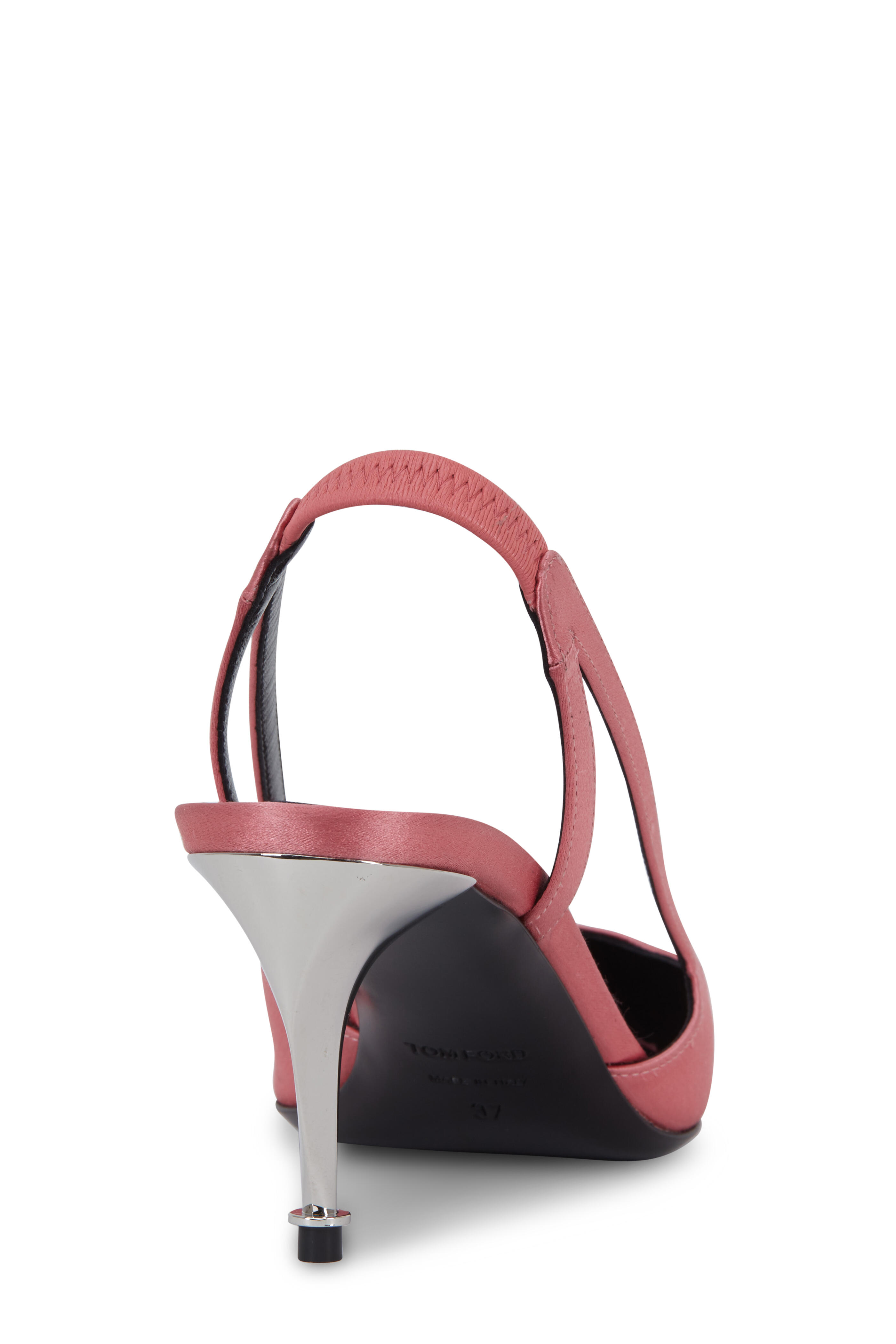 Tom Ford - Sunset Satin Architectural Heel Slingback, 65mm