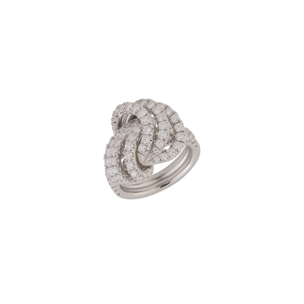 Kwiat - Platinum Diamond Entwine Large Open Knot Ring