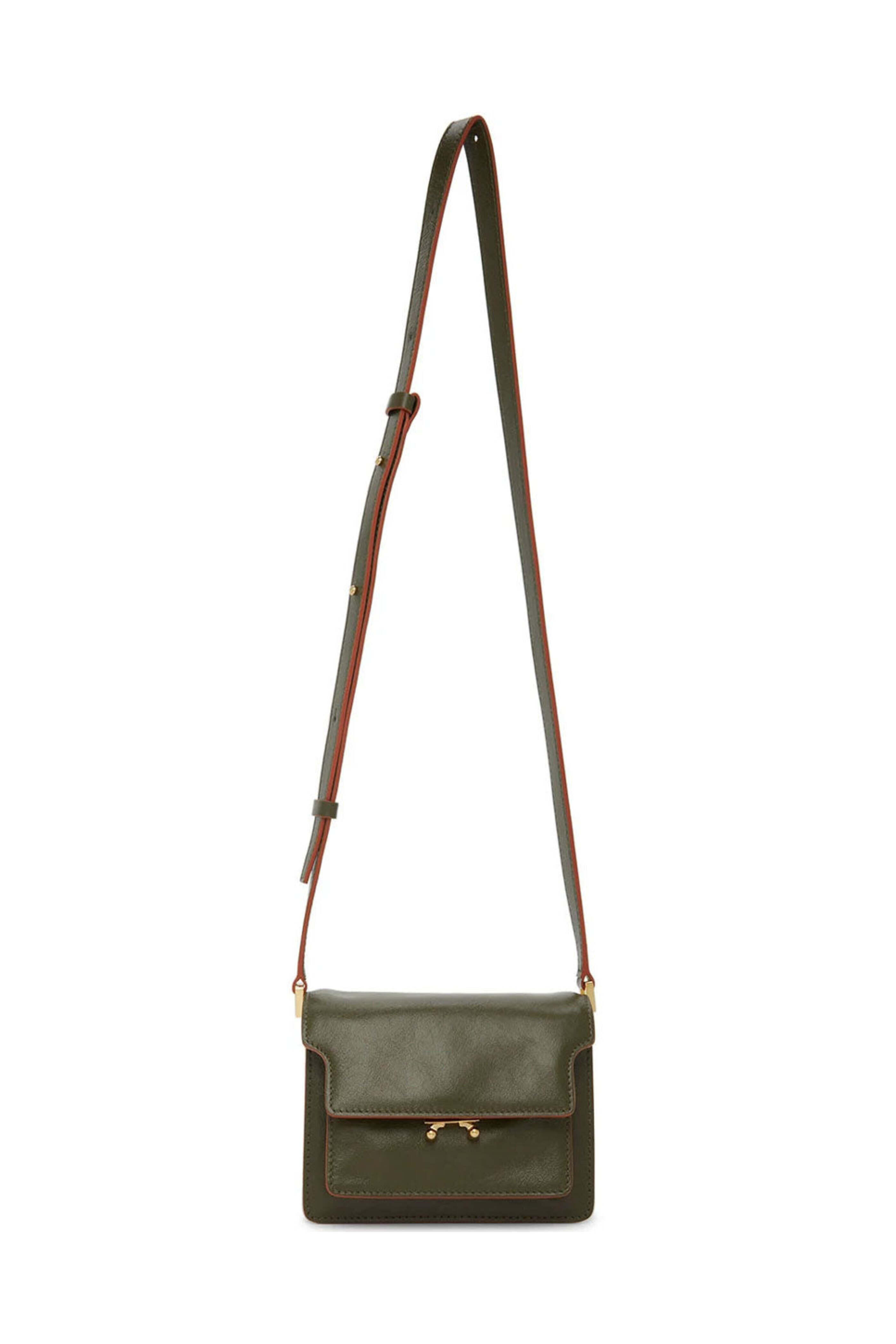 Marni - Mini Soft Trunk Shoulder Bag in Khaki | Mitchell Stores Marni - Mini Soft Trunk Shoulder Bag in Khaki | Mitchell Stores