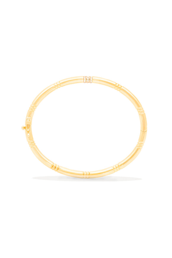 Campbell + Charlotte - 14K Diamond Clasp Bangle