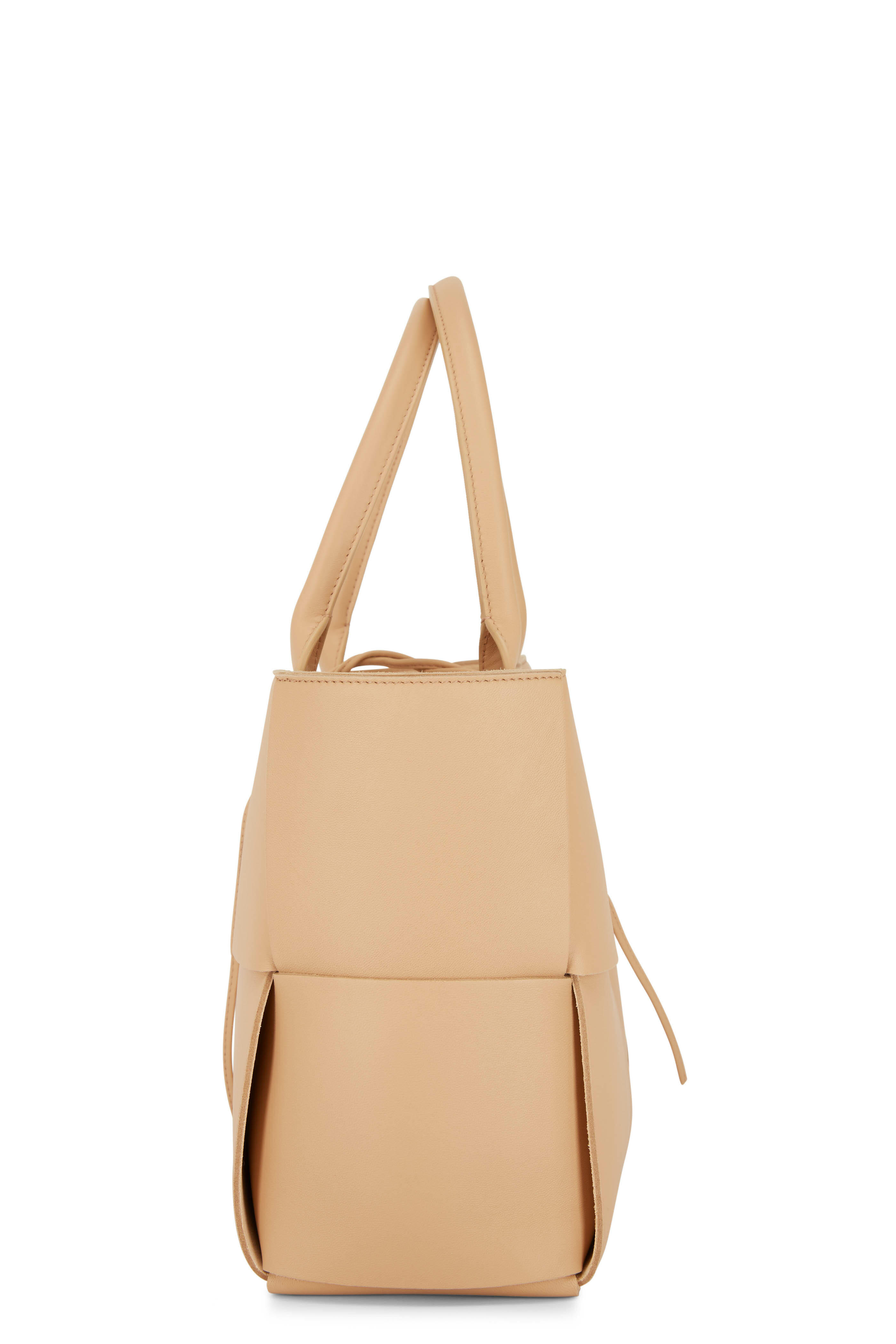 Bottega Veneta - Acro Almond Wide Woven Leather Tote