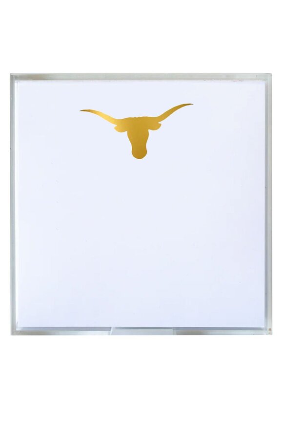 Black Ink Longhorn Notepad