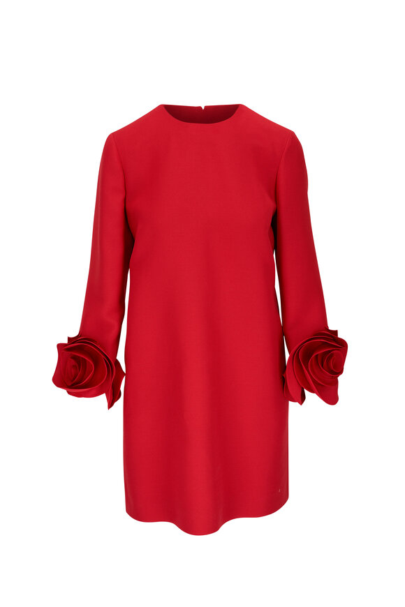 Valentino - Red Crepe Couture Mini Dress