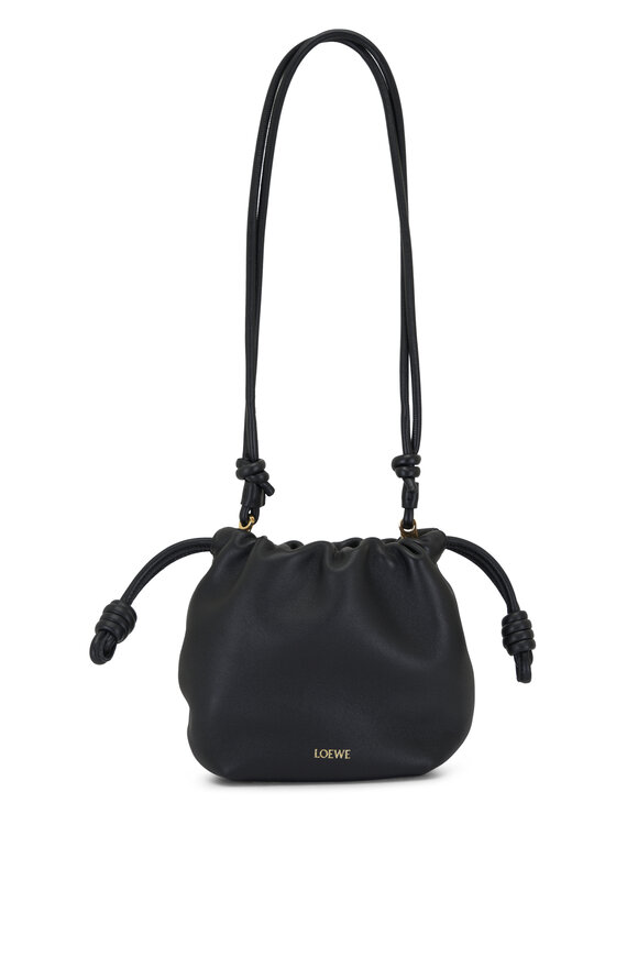 Loewe - Round Flamenco Black Leather Chain Bag 