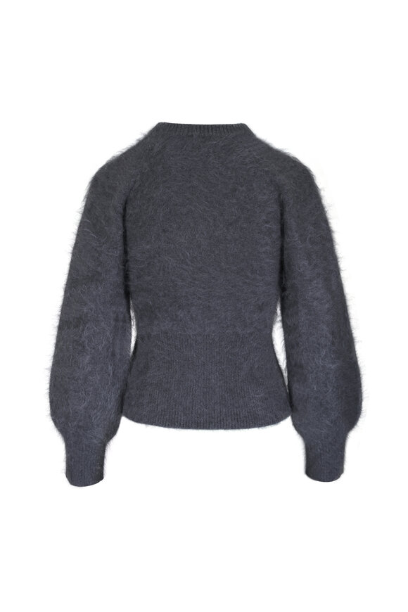 Guest in Residence Grizzly Charcoal Gray Sculpted Cashmere Cardigan - view 2