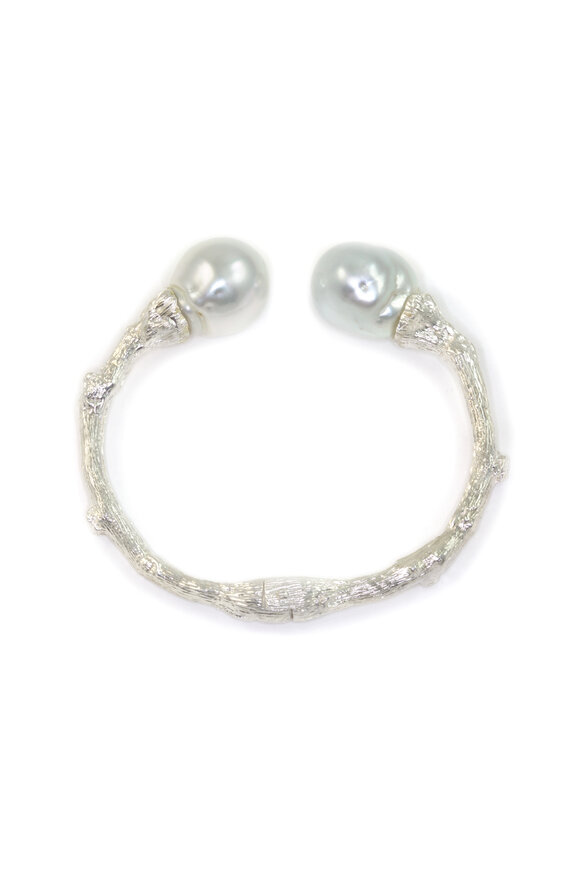 K. Brunini Jewels Silver Sea Pearl Twig Bracelet