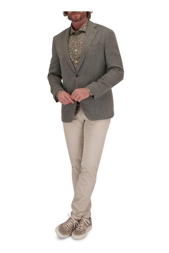 Atelier Munro - Light Green Wool, Silk & Linen Sportcoat 