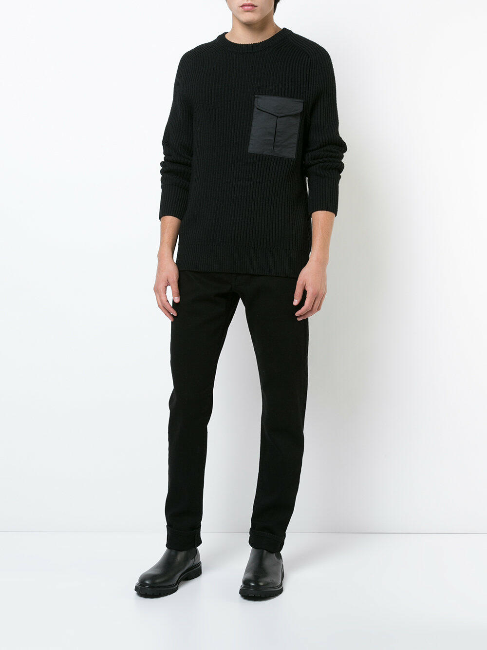 Frame - Black Slim Straight Leg Jean