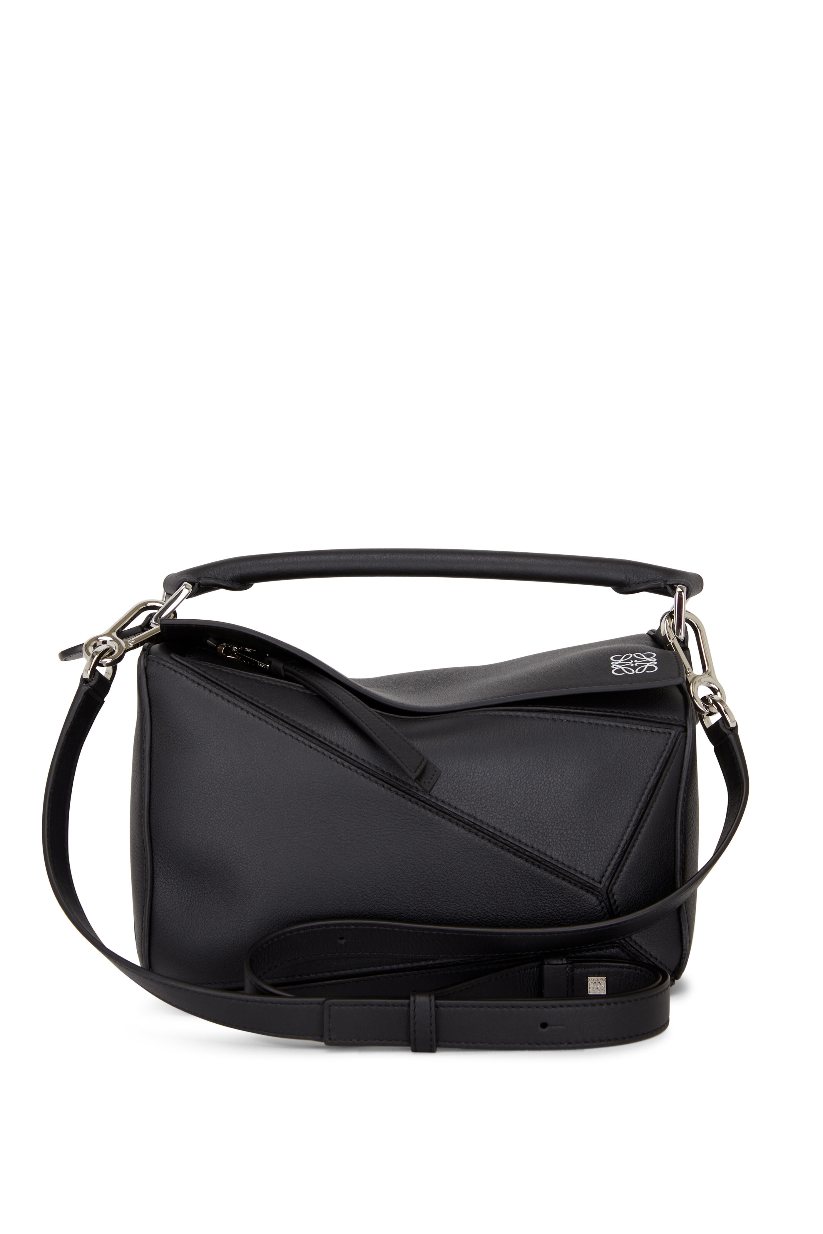 LOEWE Puzzle Small Smooth Leather Bag in Black