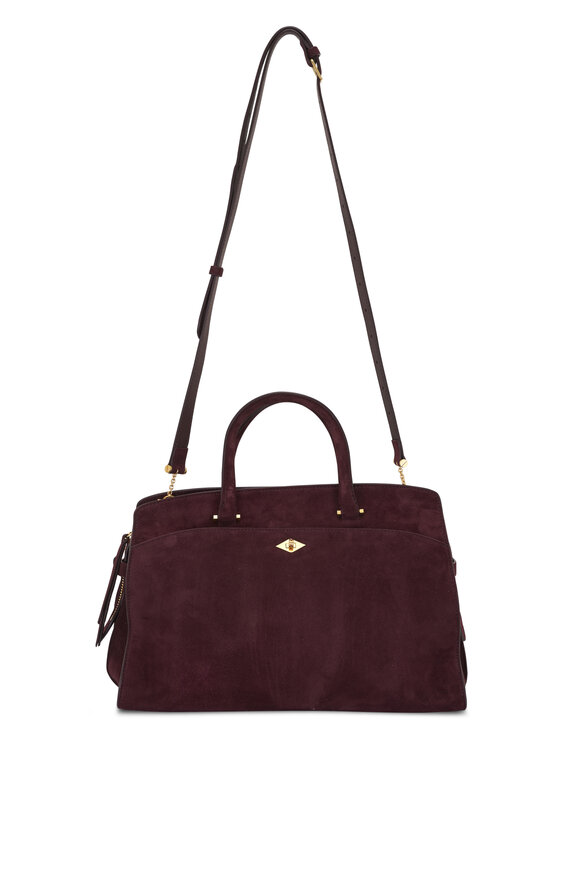 Métier Private Eye Burgundy Suede Handbag