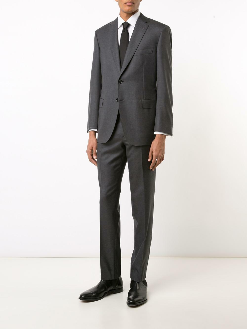 Brioni - Solid Charcoal Gray Wool Suit