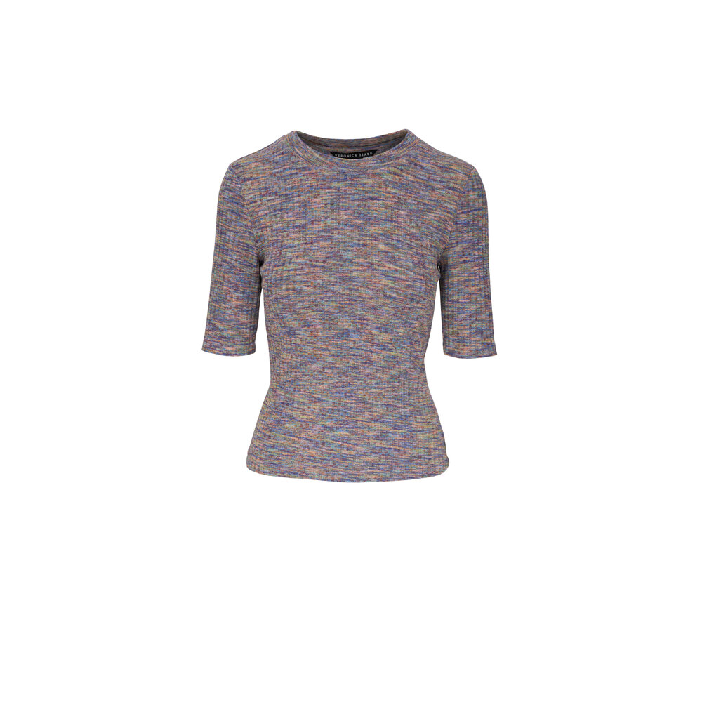 Tシャツ・カットソー VERONICA BEARD Women Tunic Tops 2412KA1290404 E0166Ivory Bei Veronica Beard - Larke Multicolor T-Shirt | Mitchell Stores
