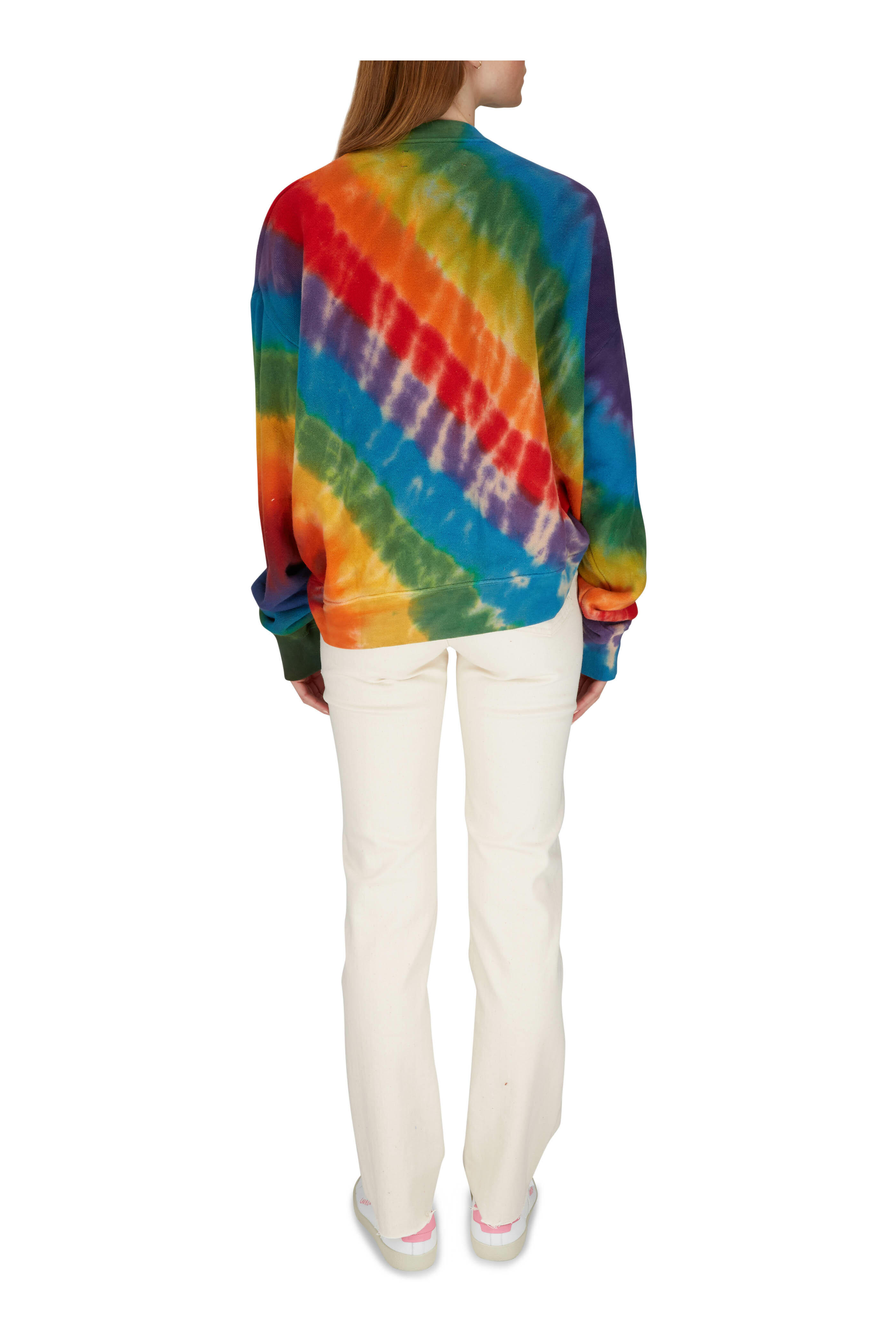 The Elder Statesman - Rainbow Hand Dyed Cotton & Cashmere Sweater