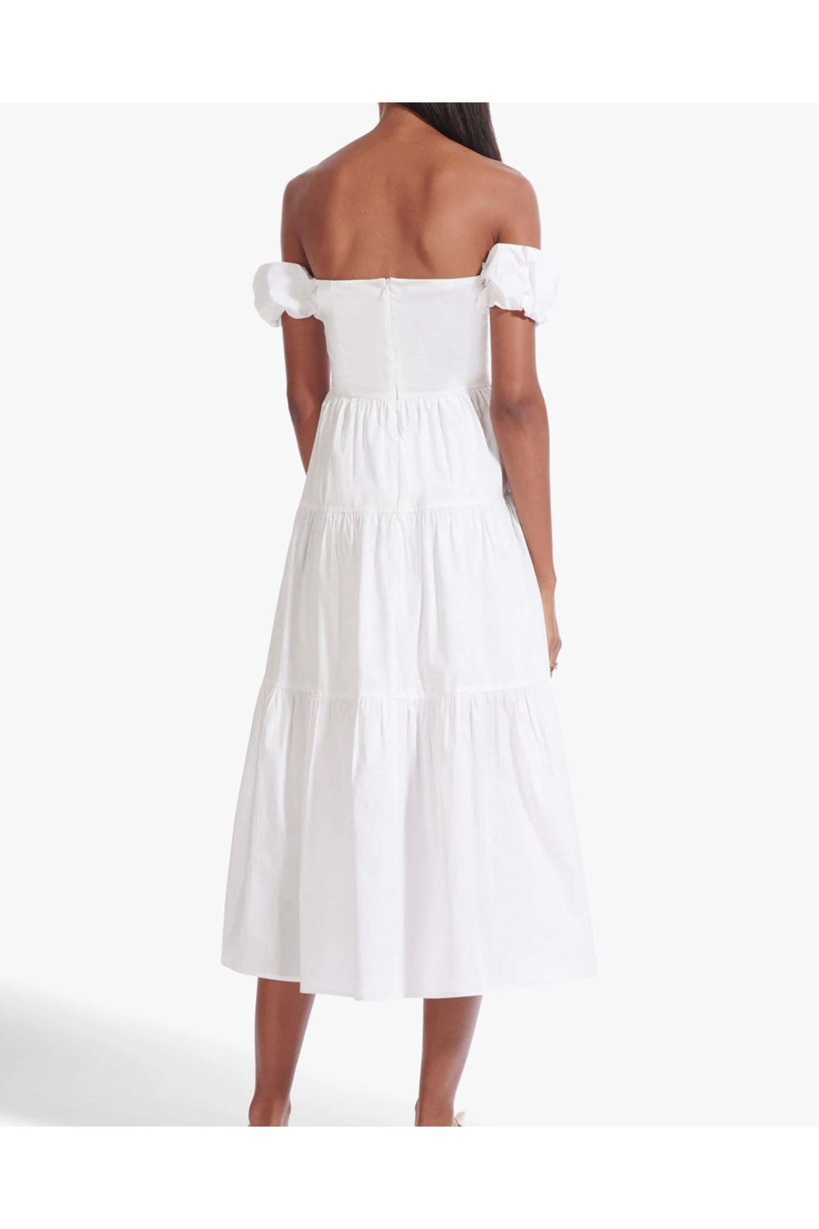 Staud - White Elio Midi Dress