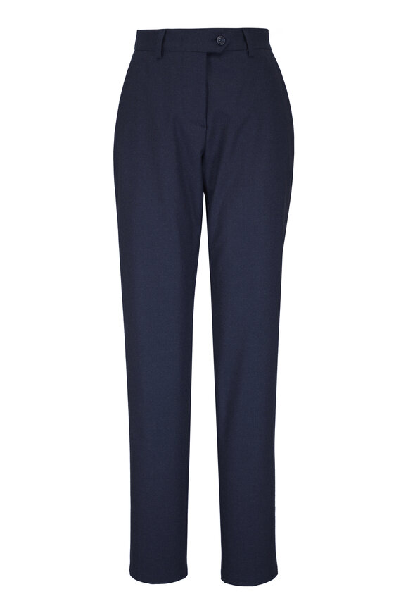 Marco Pescarolo Electra Navy Blue Stretch Cashmere Pant - view 1