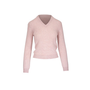 Loro Piana ピンク Vネックニットセーター uploading-1419871.jpg