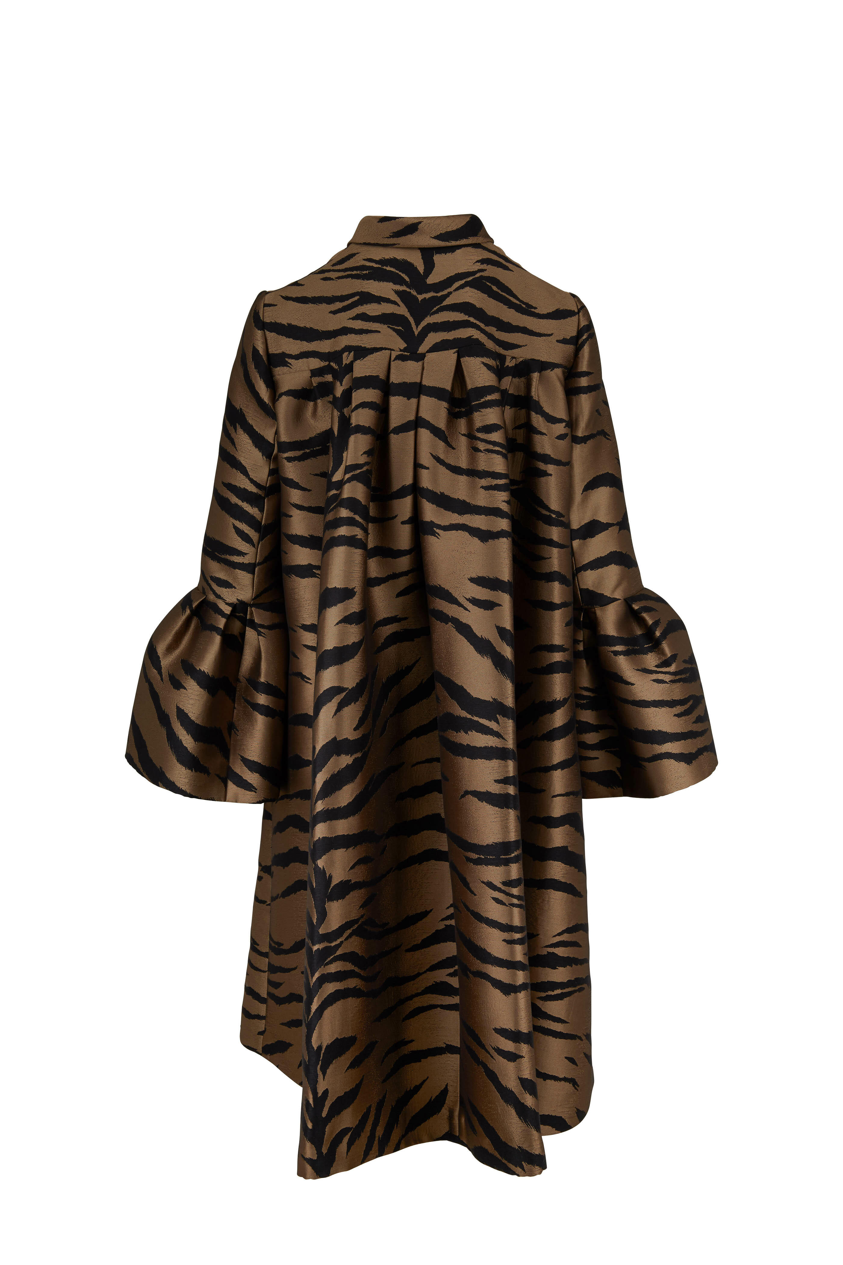 Carolina Herrera - Tiger Print Bell Sleeve Cape Coat