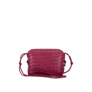 Naomi Kitadaノブミトン Bottega Veneta - Nodini Cinnabar Pink Woven Leather Mini