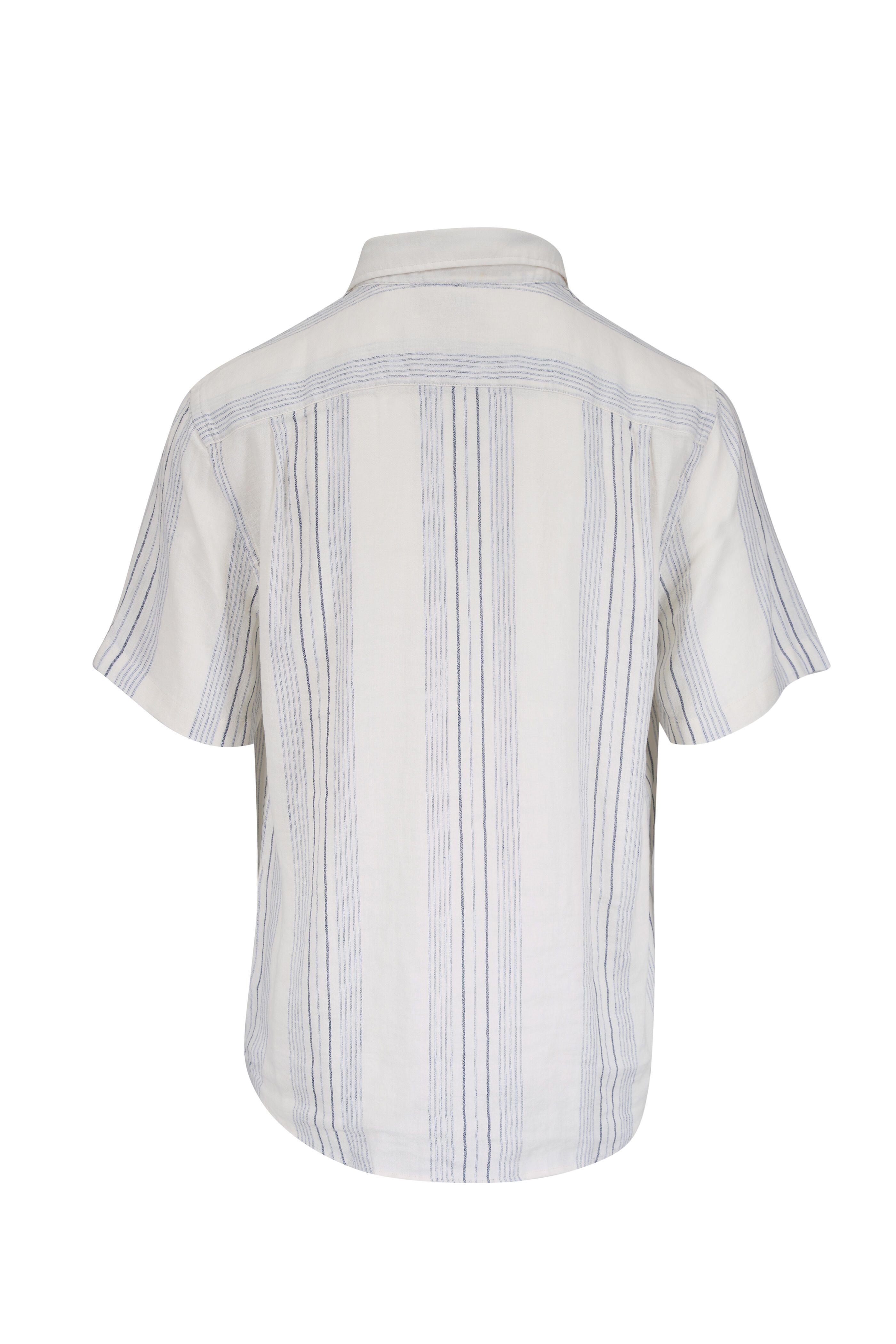 Faherty Brand - Breeze White & Light Blue Striped Sport Shirt