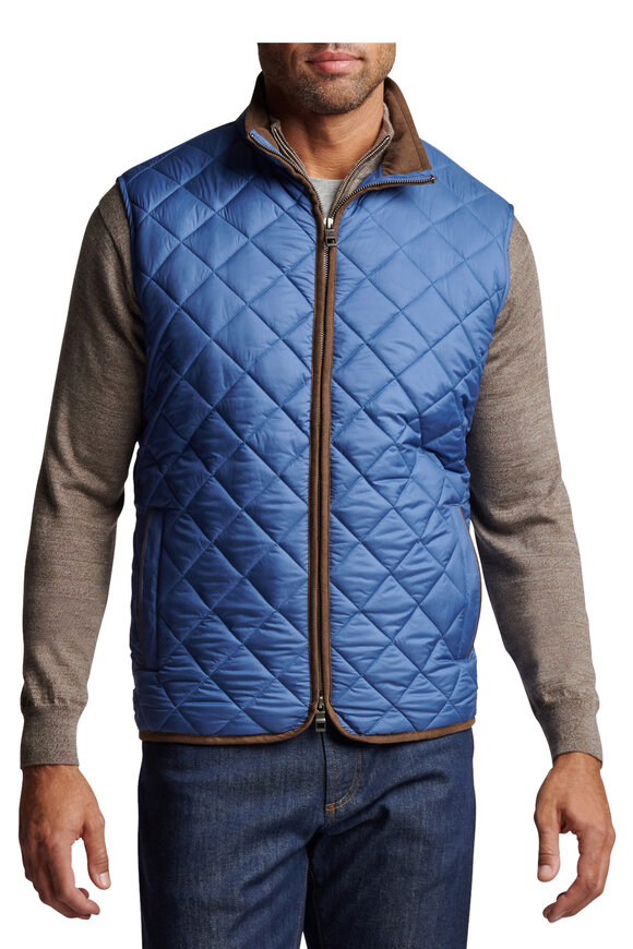 Peter Millar - Blue Essex Quilted Travel Vest 