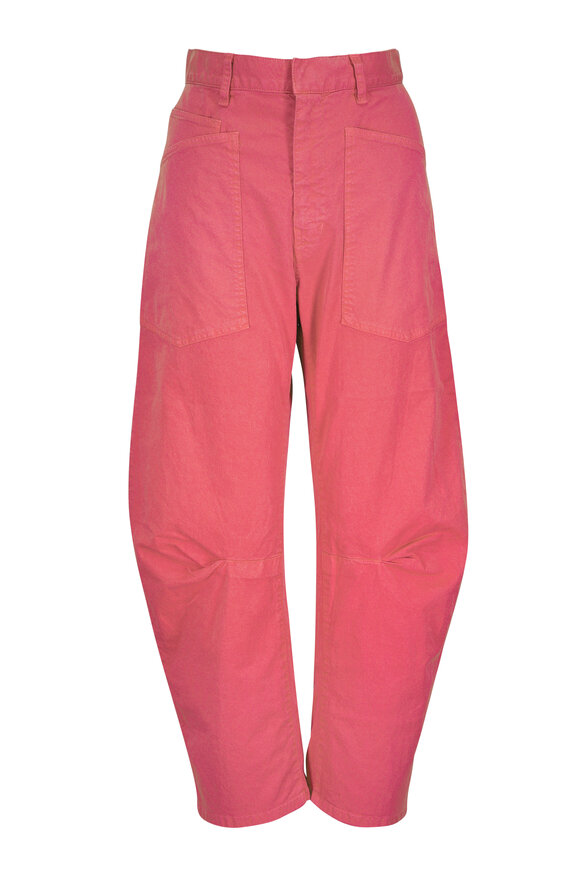 Nili Lotan Shon Red Curved Pant