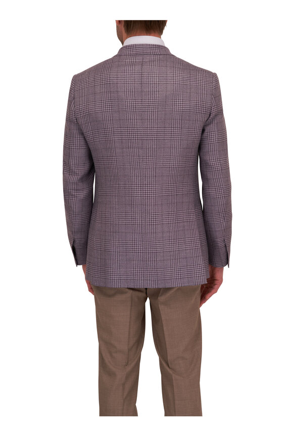 Brioni - Prince of Wales Lilac Plaid Wool Blend Sportcoat 