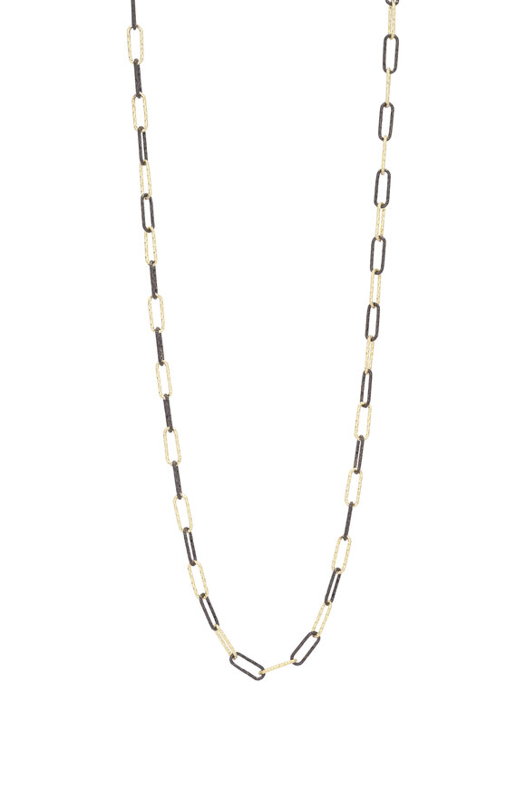 Cristina V. Mixed Metal Safety Pin Necklace - view 1