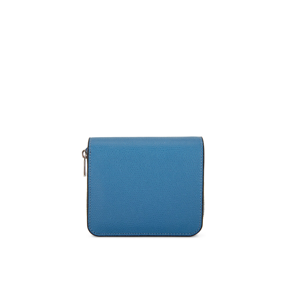 Crystalyn Kae Cobalt Blue Leather Mini Wallet