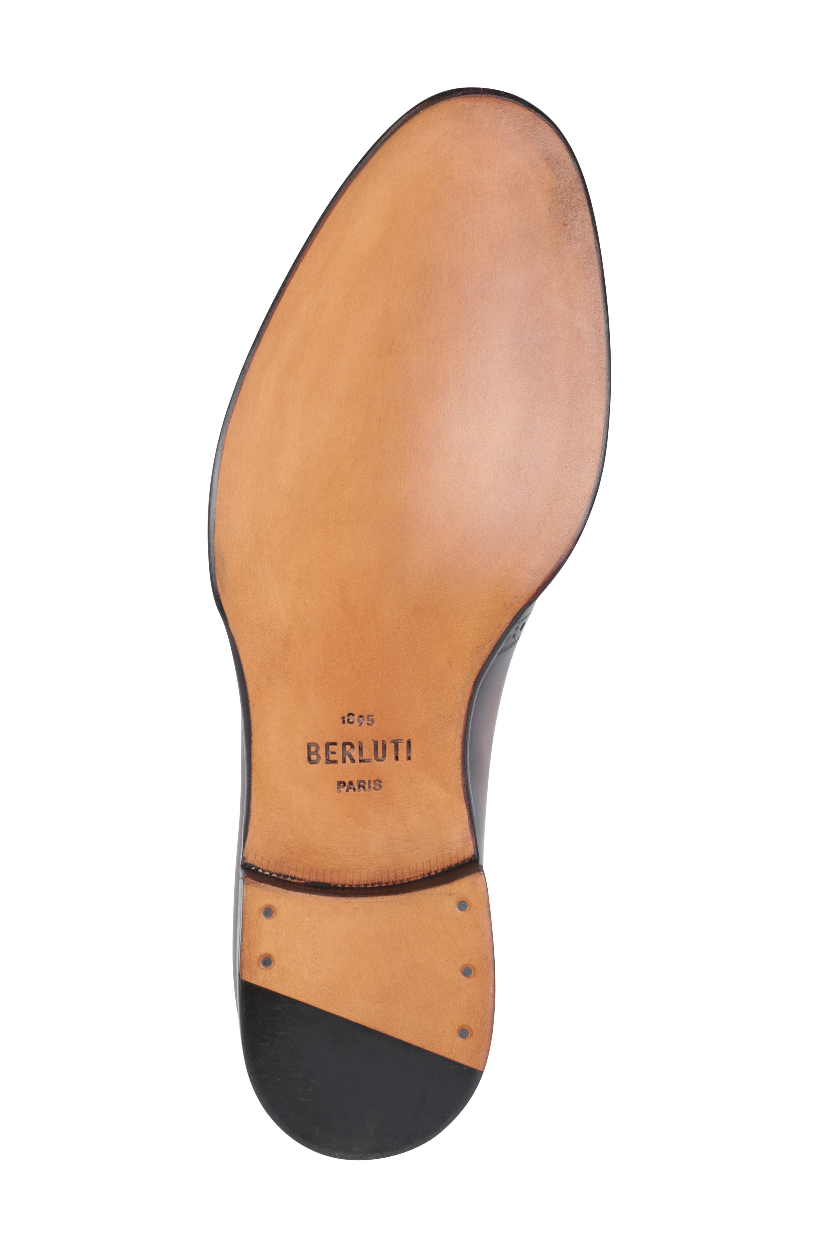 Berluti - Classic Dune Brun Leather Oxford | Mitchell Stores