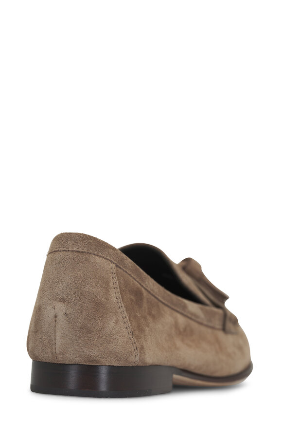 Veronica Beard - Taupe Suede Tassle Penny Loafer