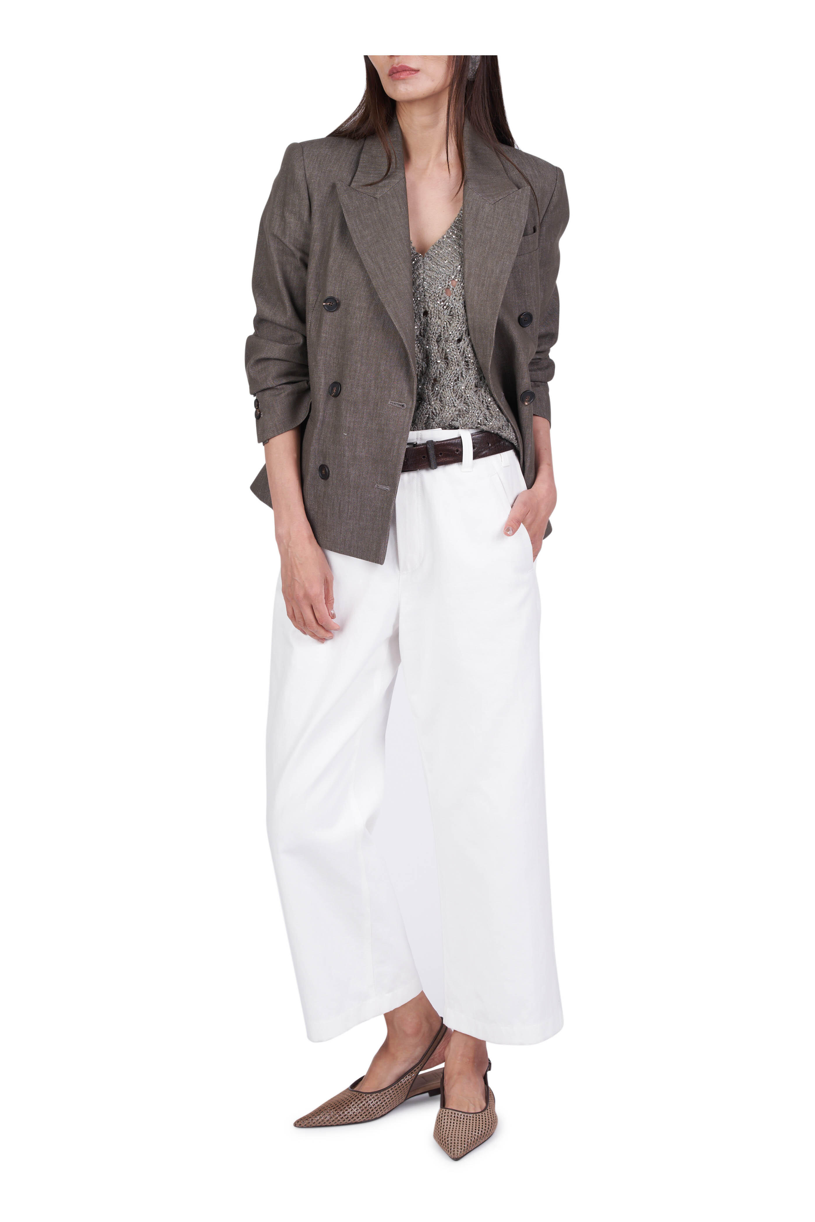 Brunello Cucinelli - Rosemary Paillette Cable Knit Vest