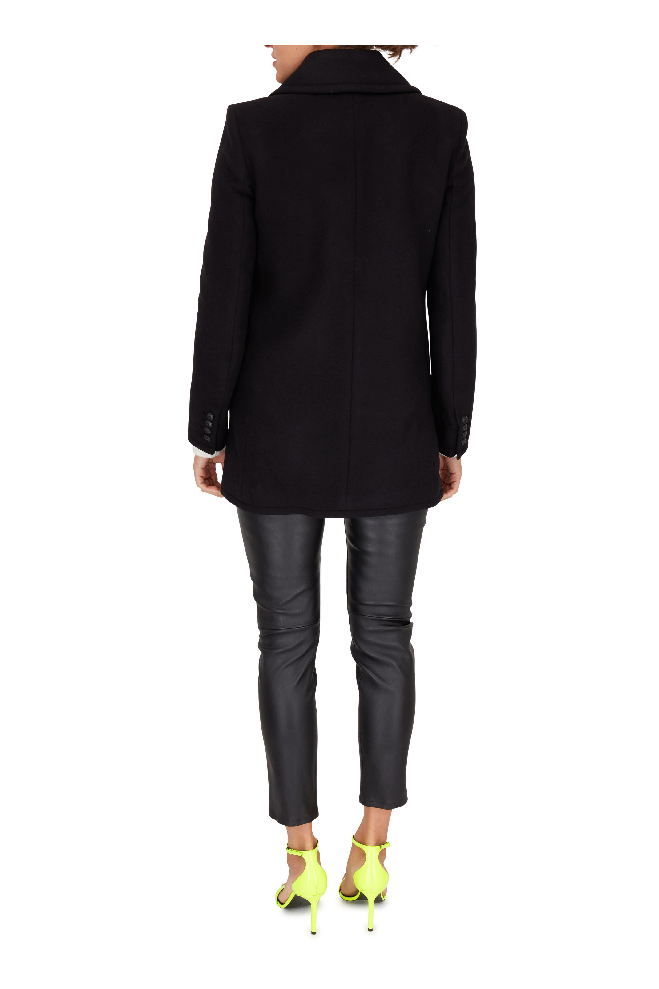 Saint Laurent - Black Leather Five Pocket Skinny Pant