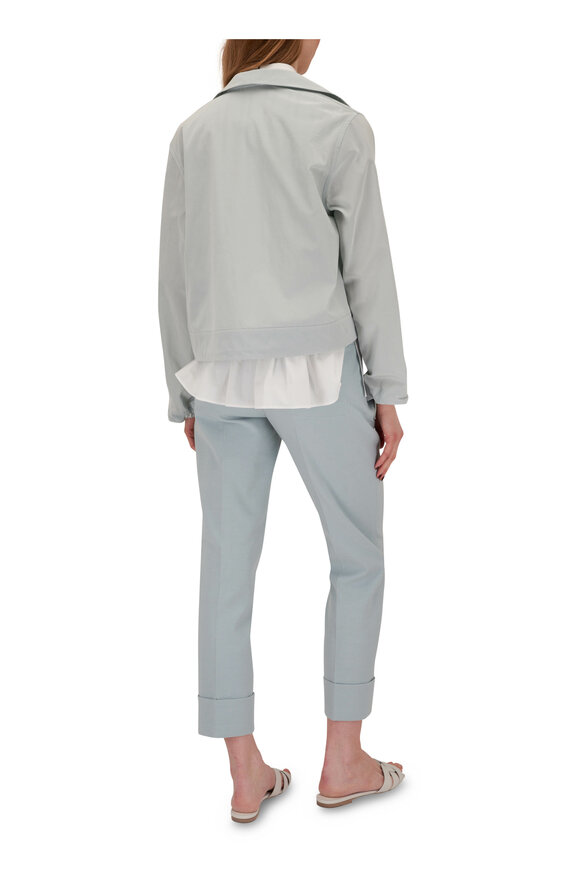 Akris - Elizah Bleach Blue Tech Zip Jacket