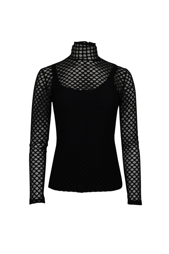 Self - Portrait - Black Lace Bow Top | Mitchell Stores Self - Portrait - Black Lace Bow Top | Mitchell Stores