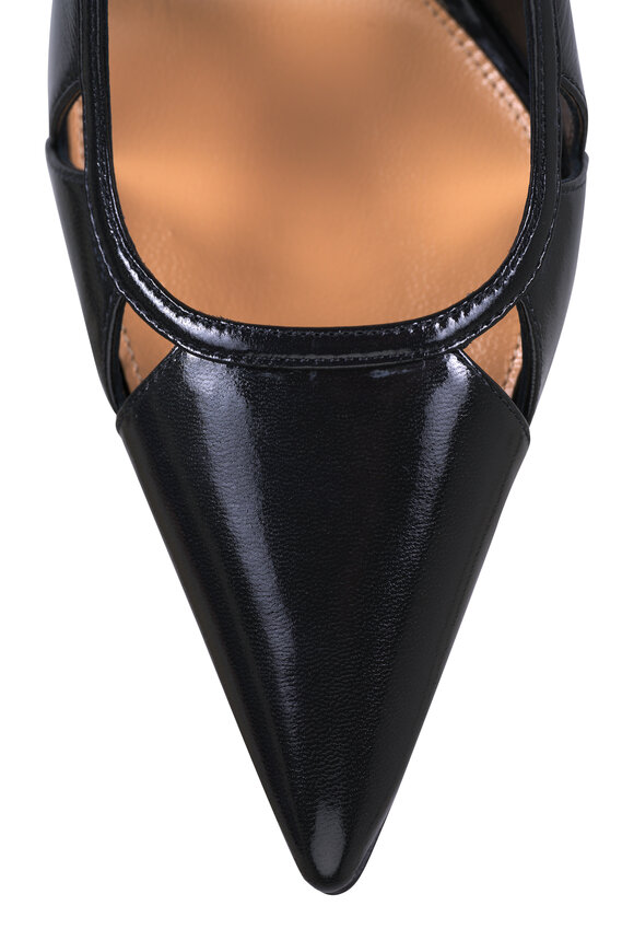 Arteana Savona Black Leather Slingback Pump, 75mm - view 5