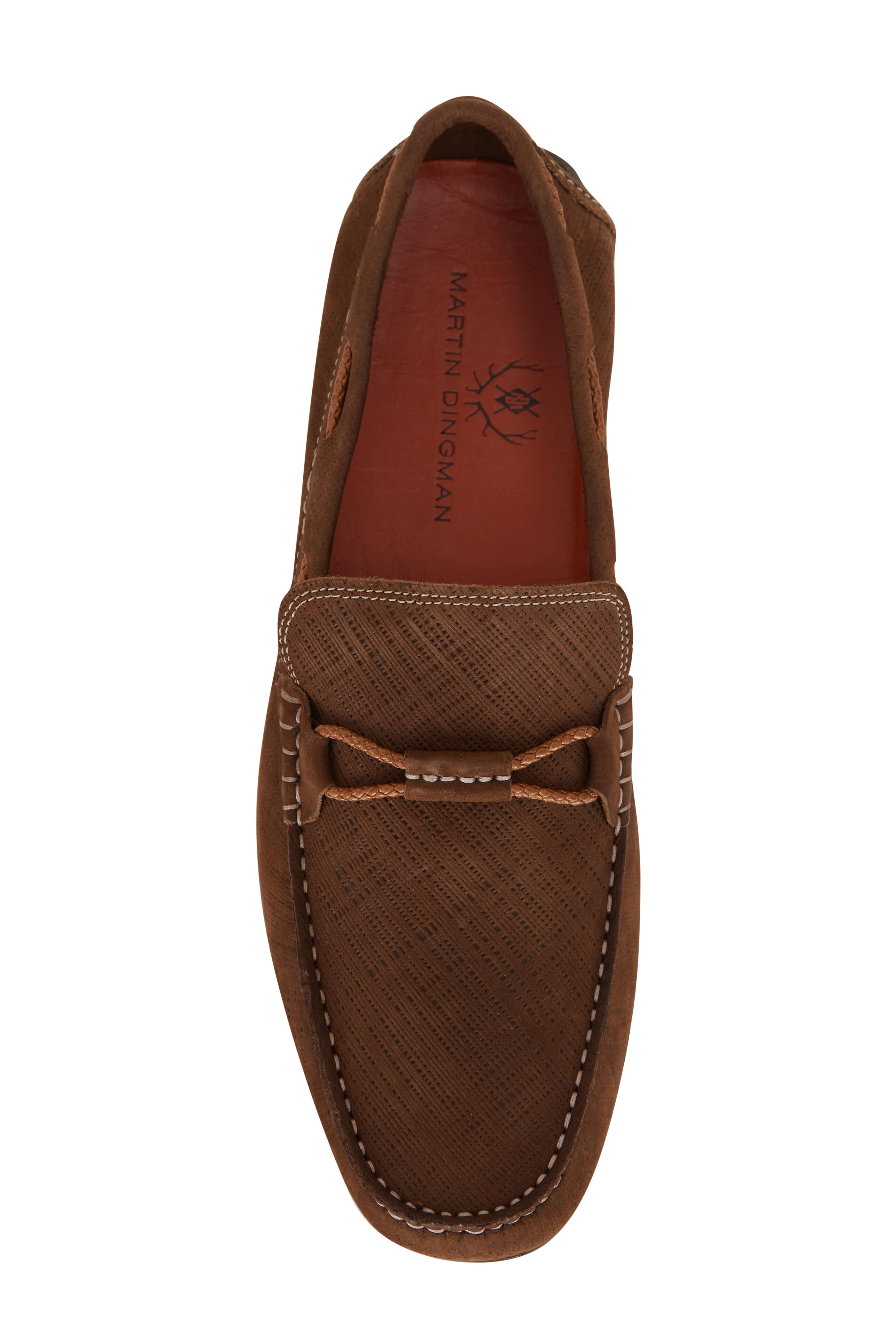 Martin Dingman Penny Loafers 10.5M Brown Suede Moc Toe Slip  display picture 1