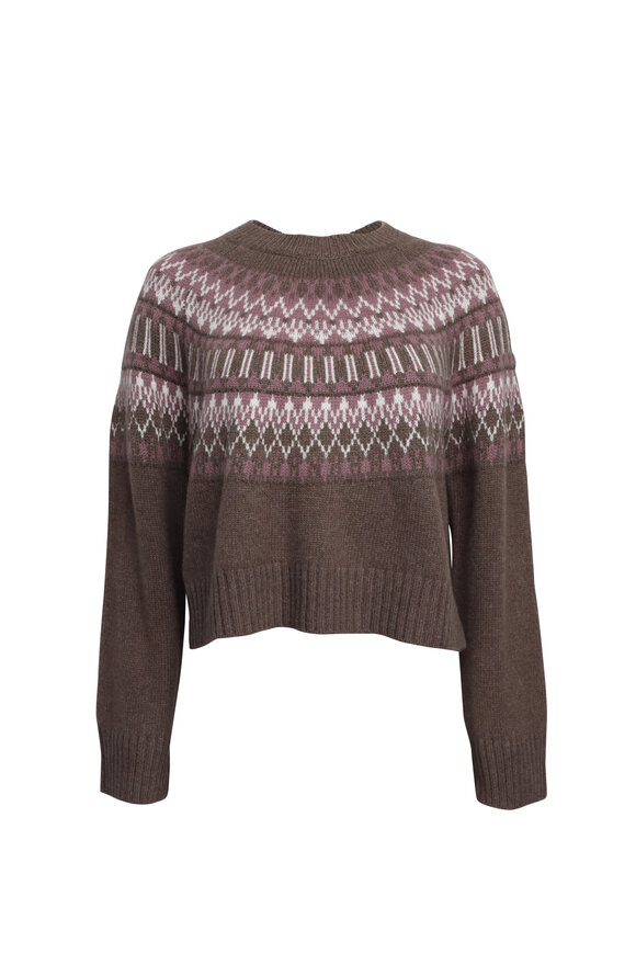 Sablyn Millie Swiss Brown Fairisle Pullover