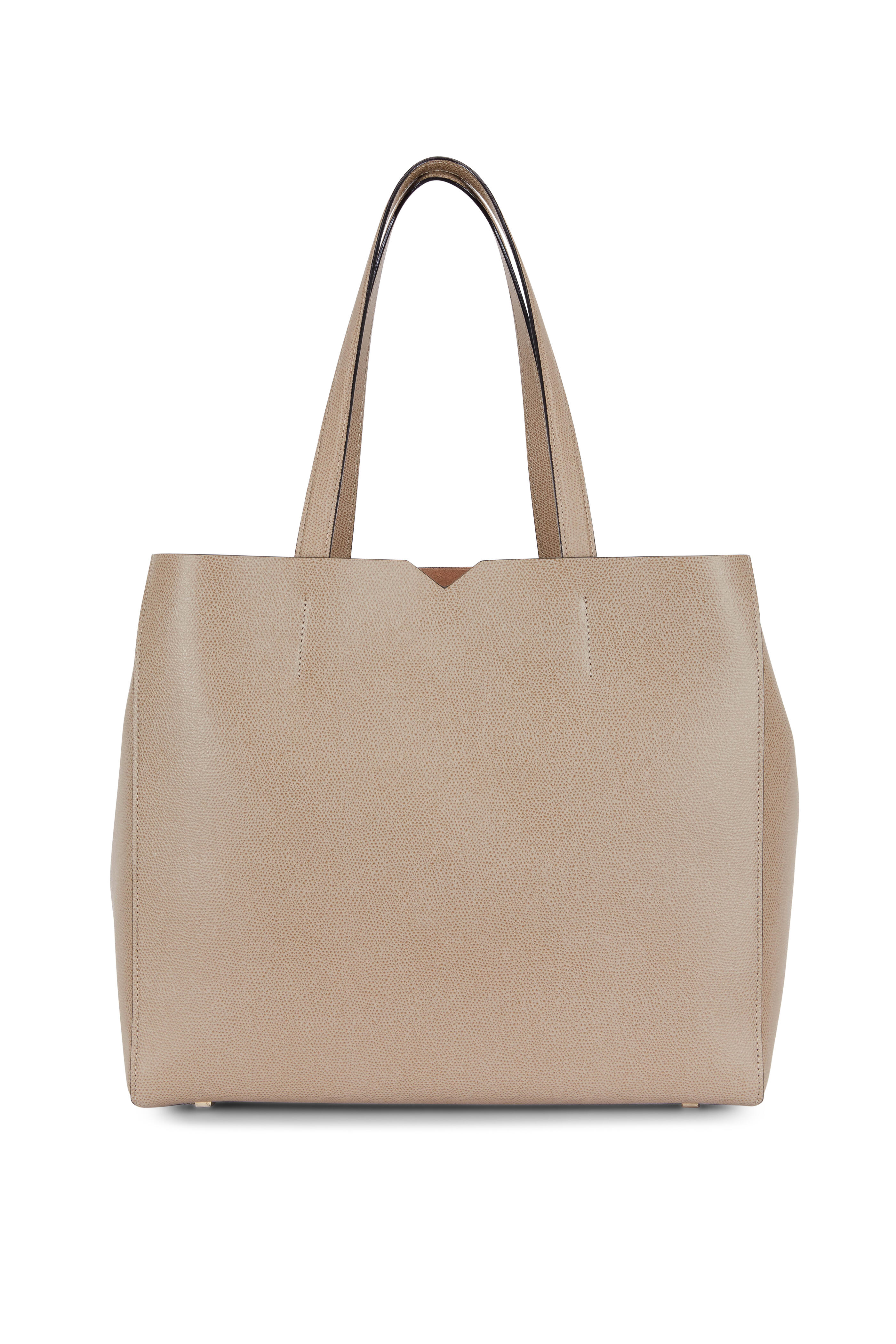 Valextra - Oyster Saffiano Leather "V" Large Tote - view 2