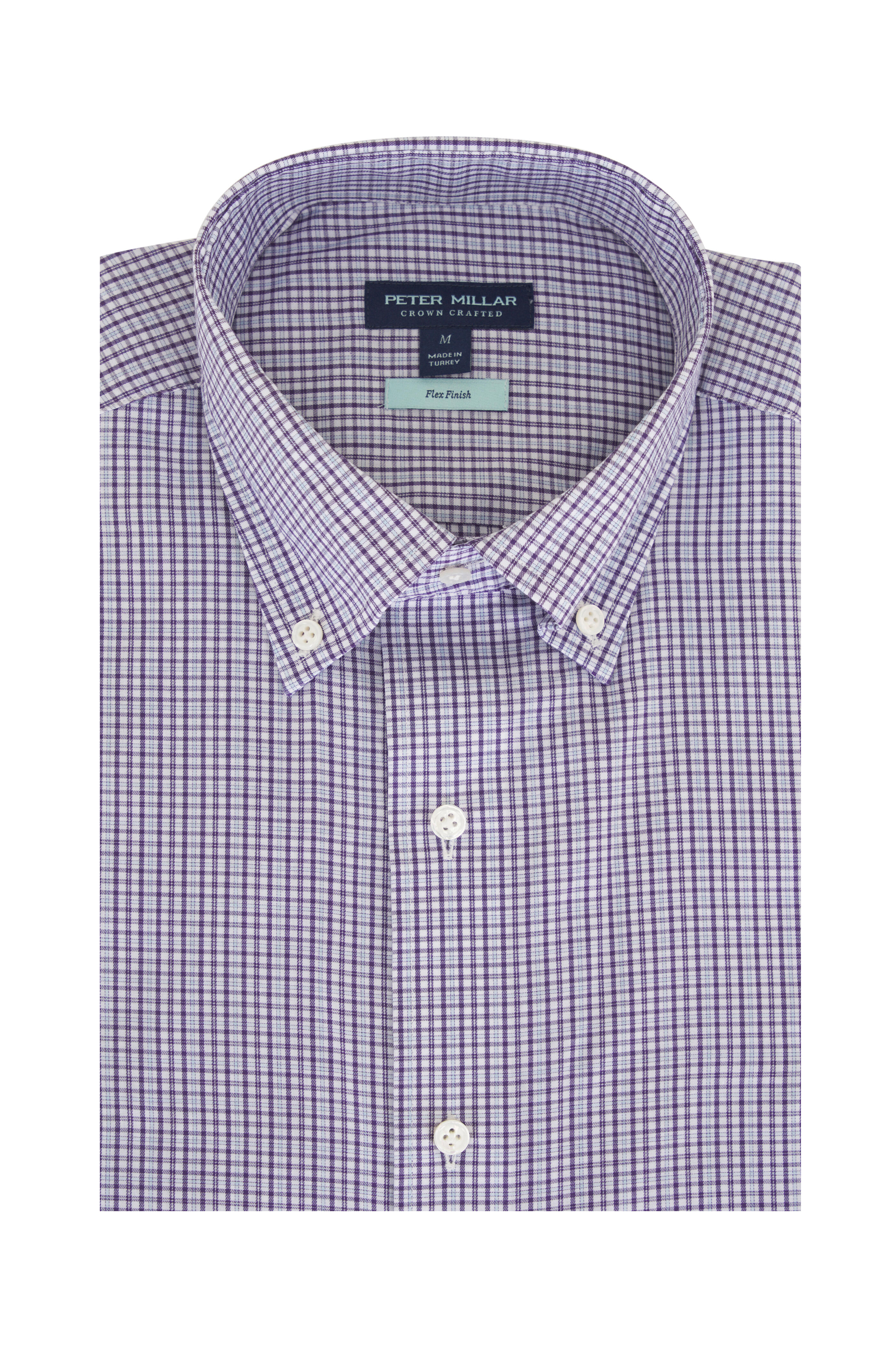 Peter Millar - Marco Purple Fig Plaid Cotton Sport Shirt
